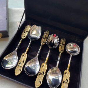 FEATHER SALAD SERVING SPOON SET OF 6