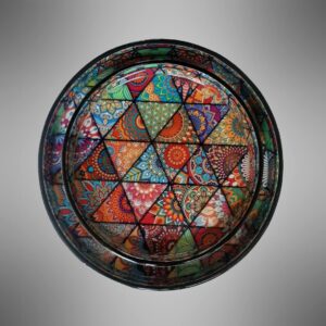ROUND TRAY SET OF 2 PRINTED (Copy) (Copy)