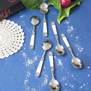Mother of Pearl Table Spoon & Fork Set – Elegant Dining Accessory