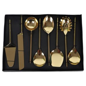 GOLDEN PENCIL DESIGN SERVING SET – SET OF 8