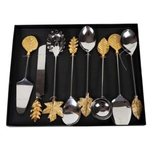 MIX LEAF DESIGN SERVING SET – SET OF 8