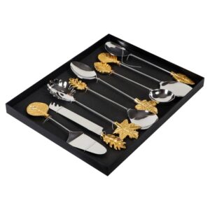 MIX LEAF DESIGN SERVING SET – SET OF 8