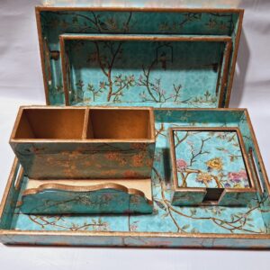 Tray Set of 3 (Resin Coated MDF + Gold Foil) COMBO