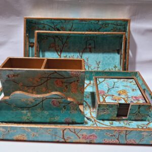 Tray Set of 3 (Resin Coated MDF + Gold Foil) COMBO