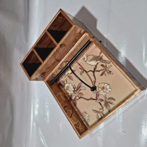MDF Tissue + Cutlery Holder with Gold Foiling & Resin Coating