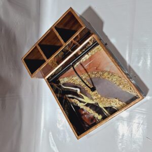 MDF Tissue + Cutlery Holder with Gold Foiling & Resin Coating (Copy)